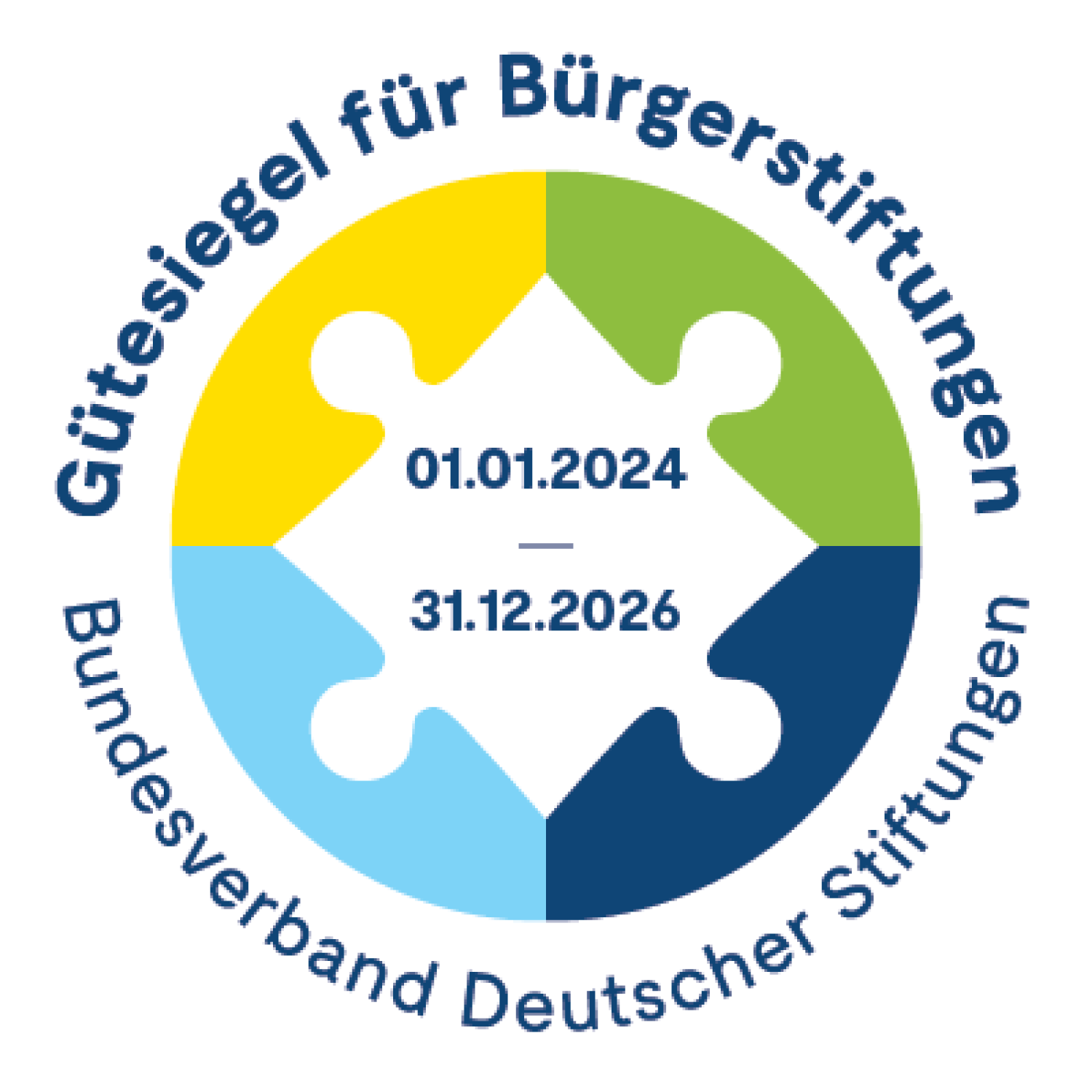 Logo Guetesiegel Vergabe an Buergerstiftung 2024 2026
