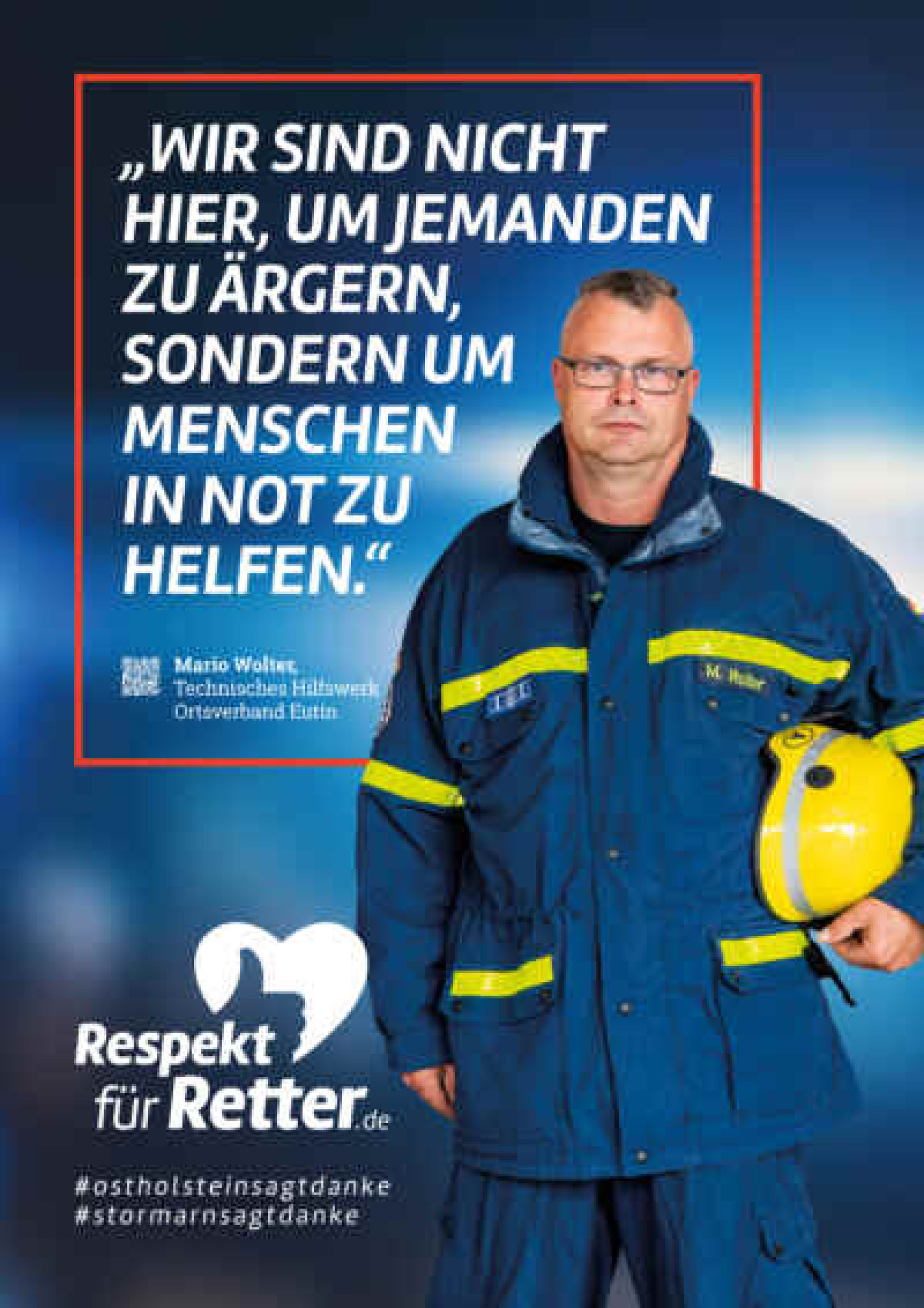 Plakat Respekt fuer Retter Mario Wolter 400x566