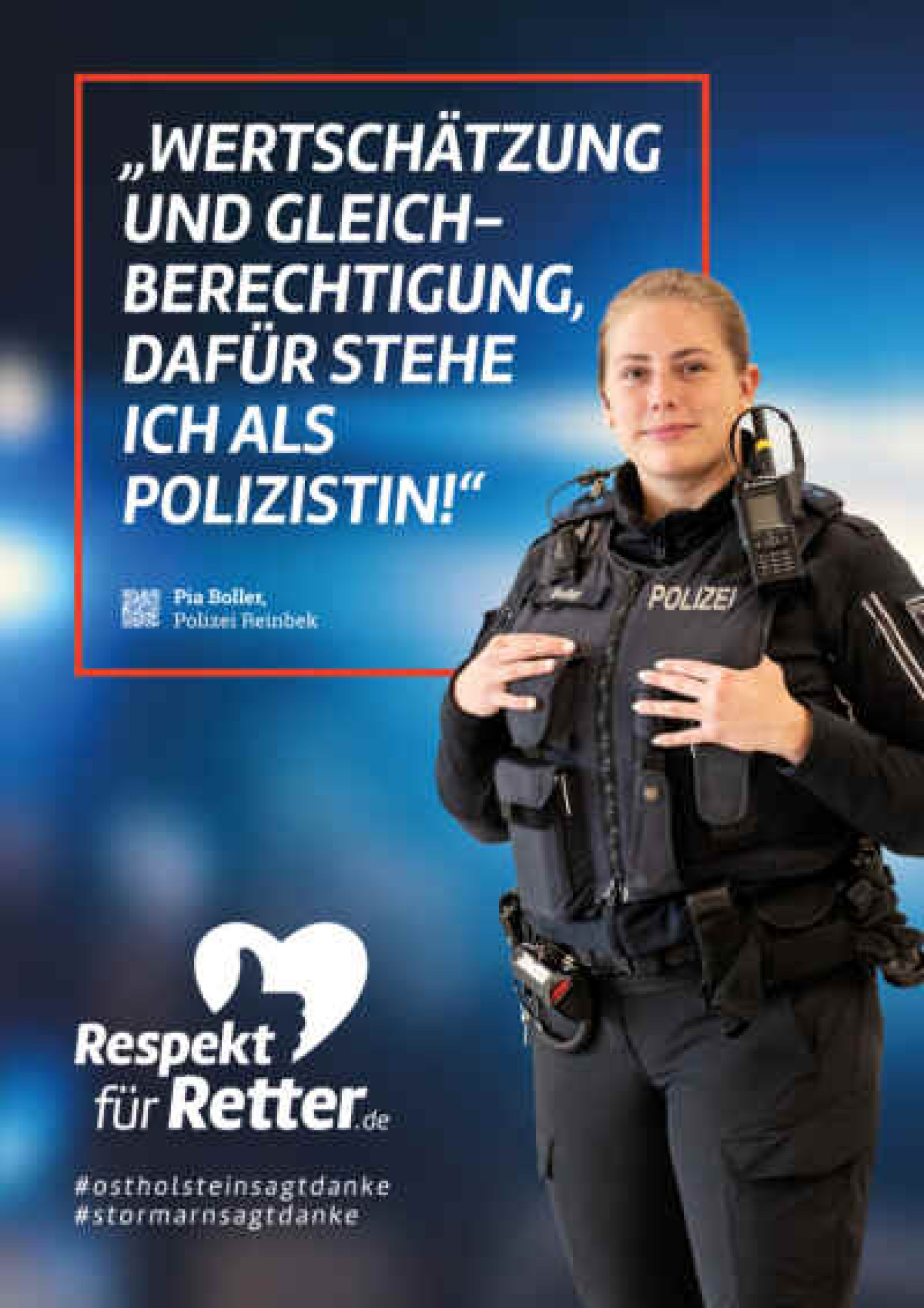 Plakat Respekt fuer Retter Pia Boller 400x566