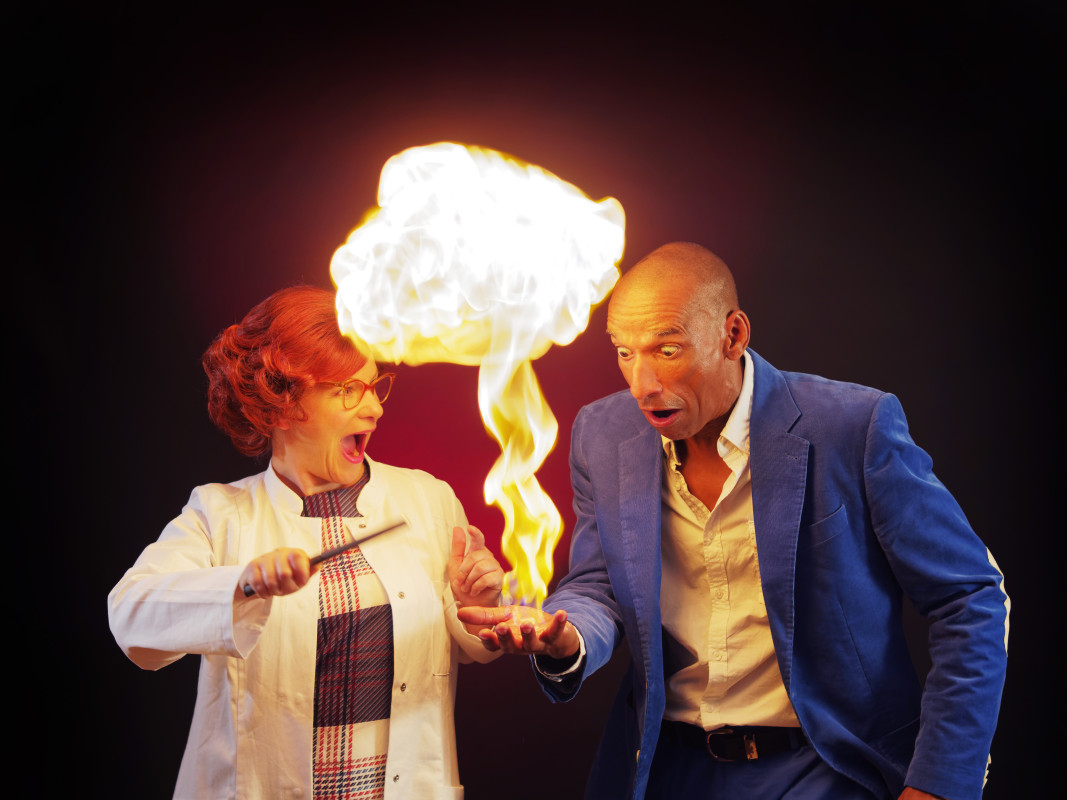 Feuer in Hand